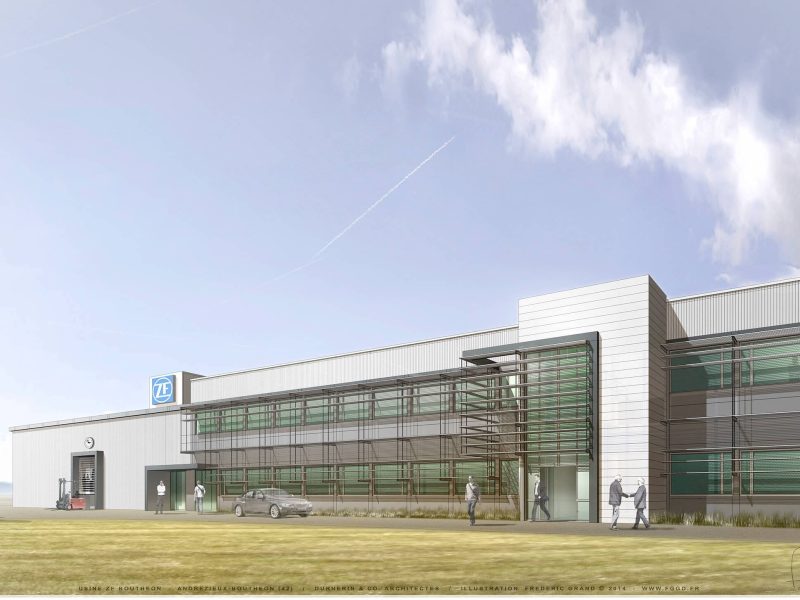 Illustration du projet de rénovation de l’usine ZF à Andrézieux-Bouthéon, Loire (42)