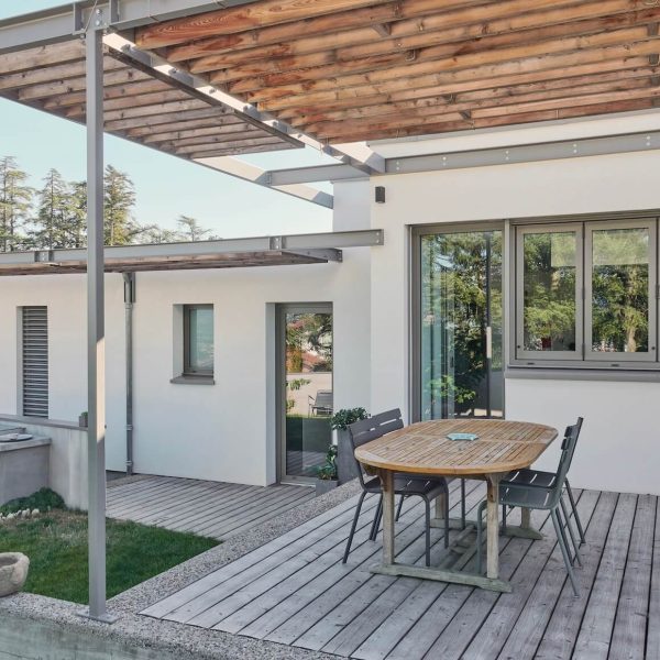 Architecture d'une maison en ossature bois dans la Loire (42)